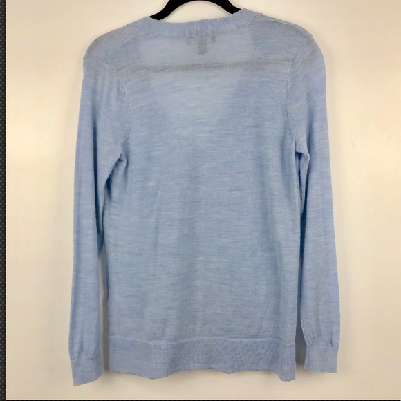 Sale🔥Lands'End 100% Merino Wool  Sweater 6-8 Blue - Picture 2 of 5